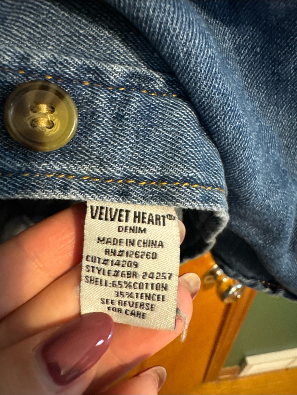 Denim top - Picture 3 of 4